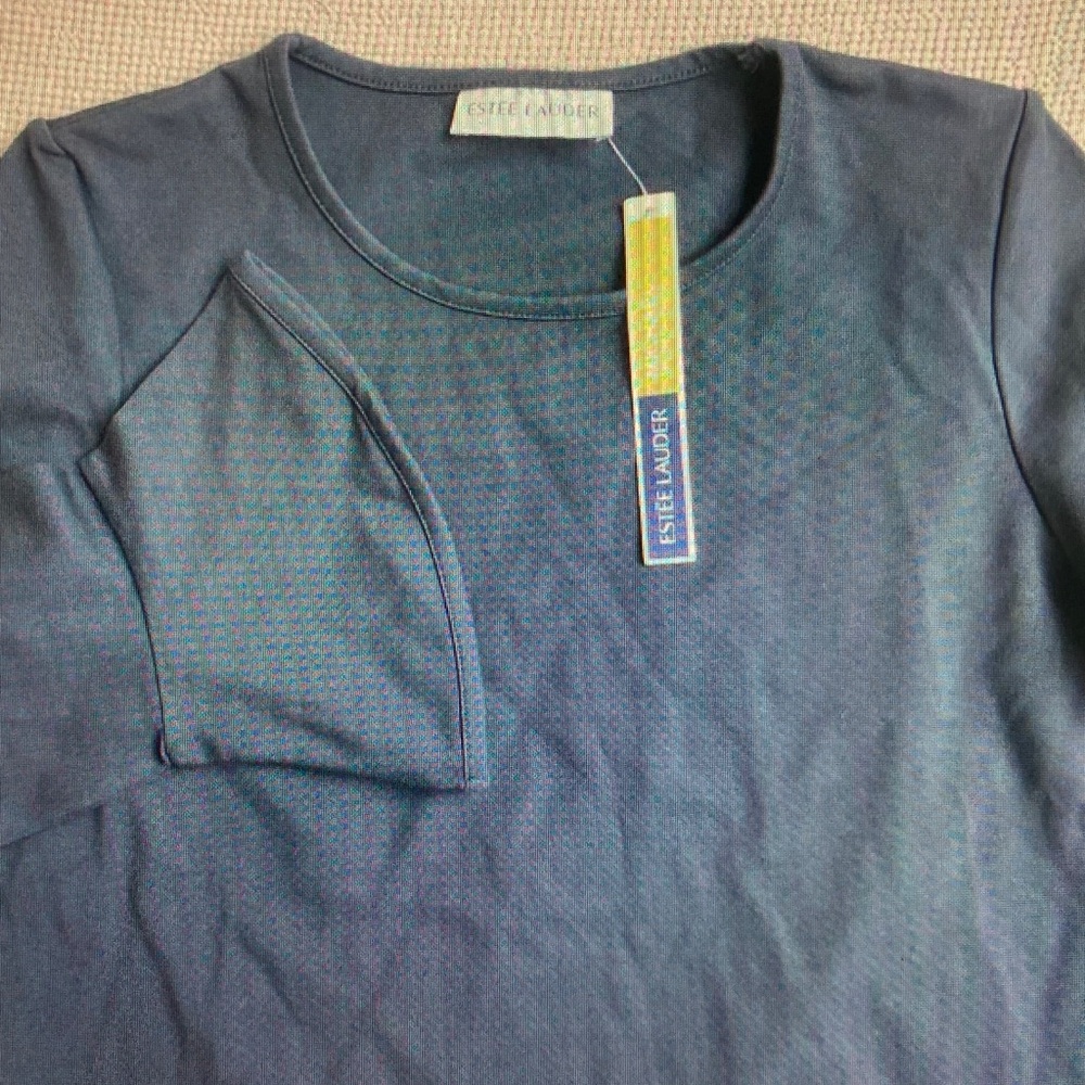 Michael Kors Navy Crewneck Short Sleeve Top